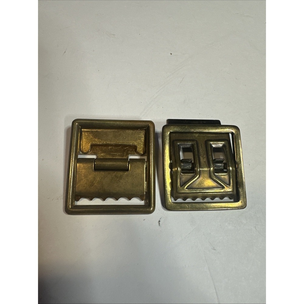 MILITARY BELT BUCKLES BRASS VINTAGE